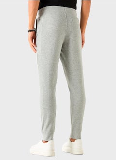 Iconic Iconic Textured Joggers with Drawstring Closure an  - Image 2