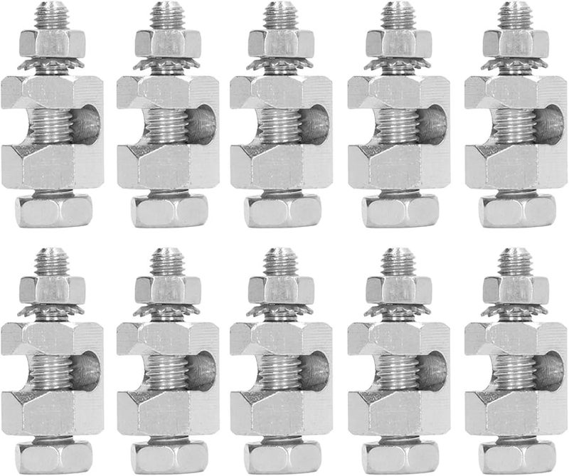 10 قطعة من مشابك كابلات التأريض الخارجية السداسية النحاسية لحماية وحدات الطاقة الشمسية - Image 1