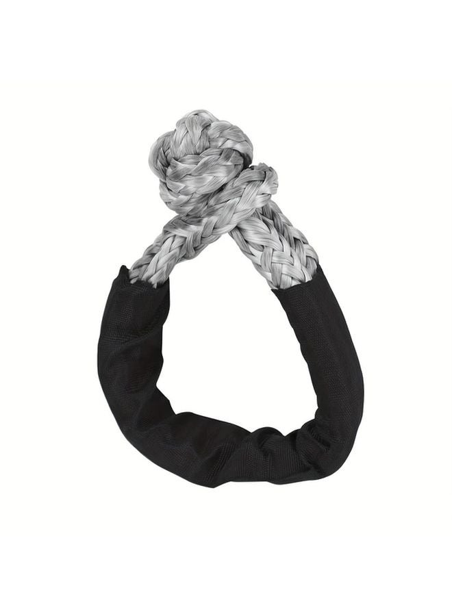 1 2 Inch X 24 Inch Soft Hook Recovery With Extra Sleeve For Sailing SUV Off Road Towing ATV Gray - Image 1