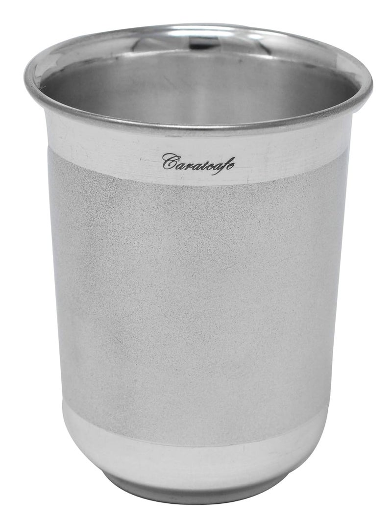 PRD CARATCAFE Pure Silver Drinking GlassTumbler 925 Sterling Silver Glass for Baby Toddlers Born Gifts Health Safe Hallmark Certified Net WT 20 Grams 60 ml 2 oz Silver Gift Item - Image 1