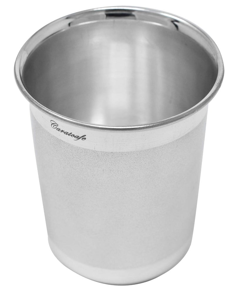 PRD CARATCAFE Pure Silver Drinking GlassTumbler 925 Sterling Silver Glass for Baby Toddlers Born Gifts Health Safe Hallmark Certified Net WT 20 Grams 60 ml 2 oz Silver Gift Item - Image 2