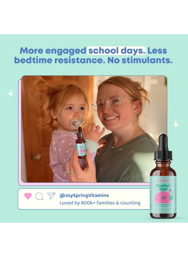 JoySpring, Methyl Bee, Methylated Vits for Kids, 1 fl oz (30 ml) - Image 2