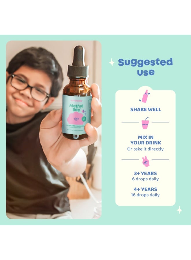 JoySpring, Methyl Bee, Methylated Vits for Kids, 1 fl oz (30 ml) - Image 4