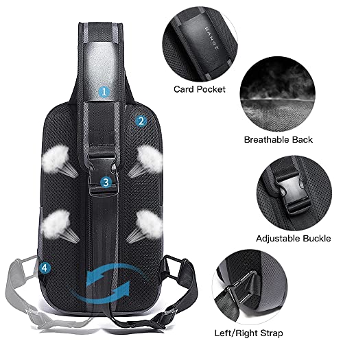 BANGE Sling Bag Anti Theft, Waterproof Men's Chest Bag Shoulder bags Crossbody Sling Backpack for Men - Image 4