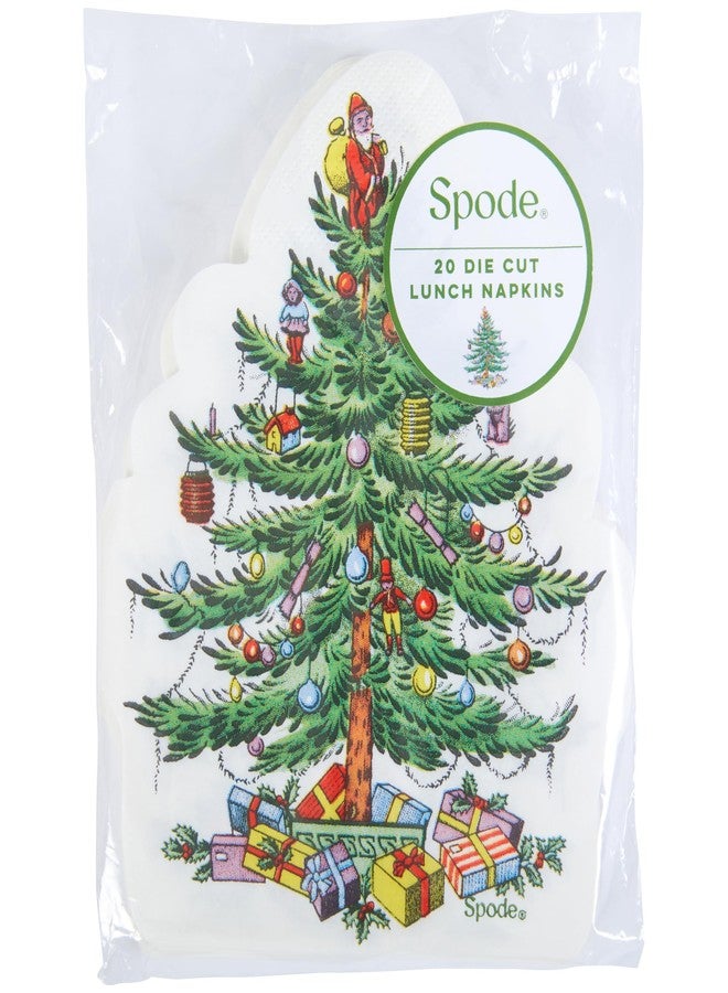 C.R. Gibson TW7-25514DC Spode Pinecone Disposable Paper Lunch Napkins for Christmas Parties, 6" x 6", Multicolor, 20 Pieces - Image 1