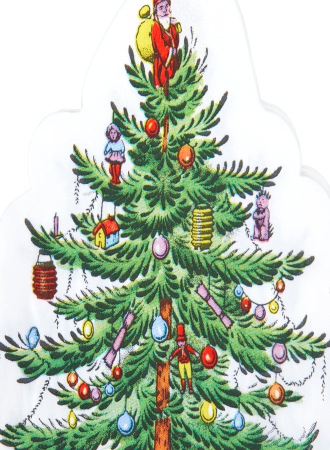 C.R. Gibson TW7-25514DC Spode Pinecone Disposable Paper Lunch Napkins for Christmas Parties, 6" x 6", Multicolor, 20 Pieces - Image 4