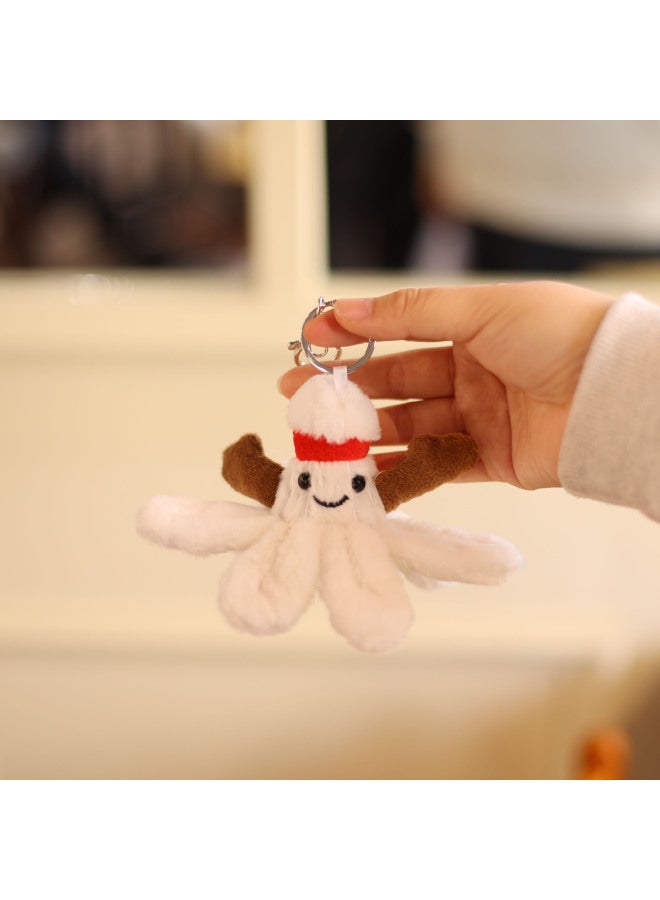 Fun Ball Series Tennis Baseball Football Basketball Football Badminton Plush Doll Ins Keychain Pendant-Specifications:Doctor Hat Tennis-Color:10cm-19cm