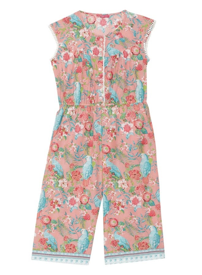 BIBA Girl Printed Kid(KW4457_Peach_9) - Image 1