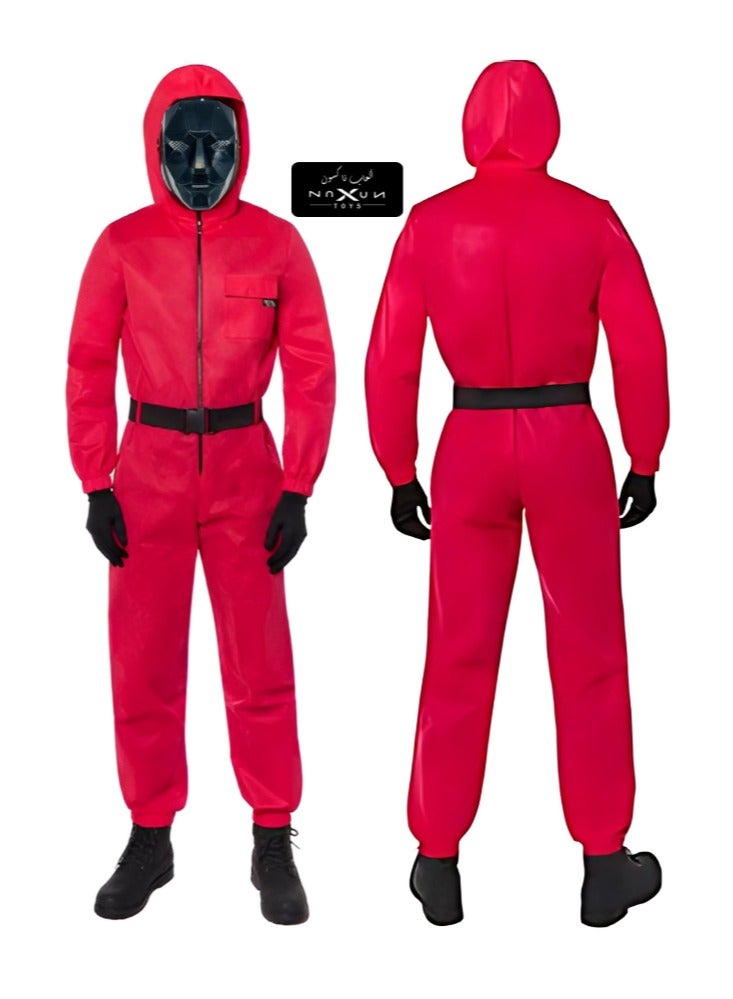 Premium Realistic Costume Squid Games Theme With Front Man Mask Free Size - Image 1
