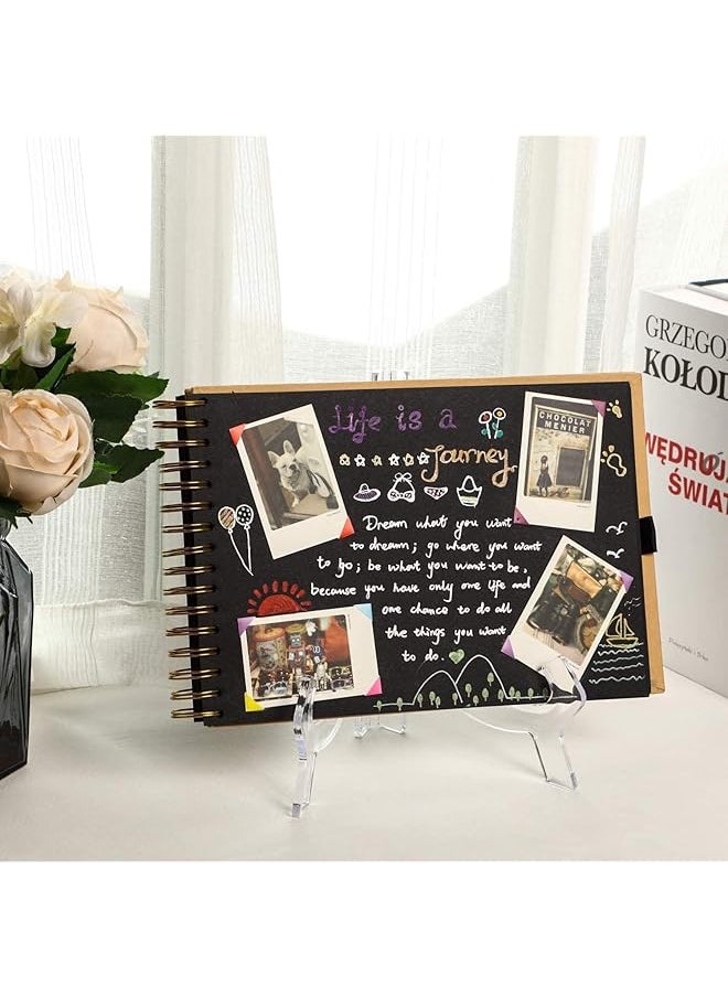 erorex - Plastic Easels 4 Pcs Clear Easel Stand Easel Display Stands For Picture Frame Collectibles Weddings Party Home Decoration Birthdays Tables 5Inch - Image 1