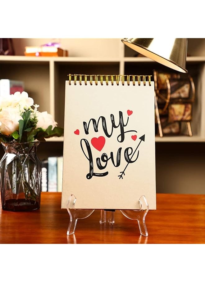 erorex - Plastic Easels 4 Pcs Clear Easel Stand Easel Display Stands For Picture Frame Collectibles Weddings Party Home Decoration Birthdays Tables 5Inch - Image 1
