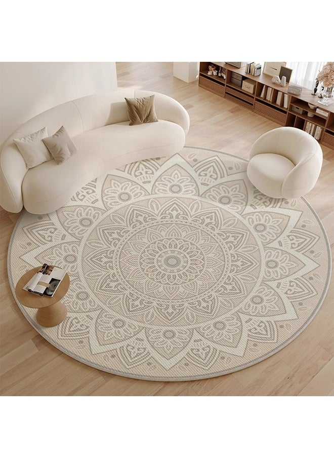 Round Non Slip Large Area Rug Loop Pile Carpet 180X180 CM - pzsku/ZF4EB629112CB271539FFZ/45/_/1723453127/447042fb-c2af-4895-bf90-c093b15bc240