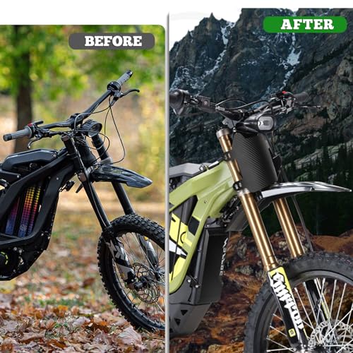 XINGWU Front Number Plate for Ebike Durable ABS Plate Dirt Bike Plate Replacement for Surron Light Bee Ridstar Q20 Tutti Soleil 01 Talaria Sting MX3 MX4 MX5 Super73 E Ride Pro Carbon Fiber Style - Image 5