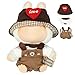 CHICHO 17cm Clothes for Labubu Doll Kawaii Chic Style Set for 17cm Dolls Cute Doll Outfit with Accessories Brown Puppy Romper Puppy Shirt Heart Shaped Brown Hat Clothes Only - Image 3