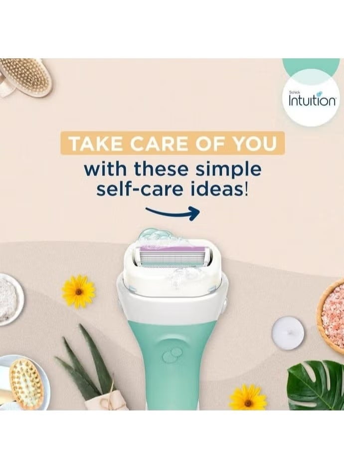 schick Intuition Sensitive Care Razor for Women with 2 Moisturizing Replaceable Razor Blades - Image 5