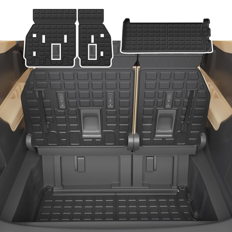 Thinzyou Cargo Mat Compatible with 20212025 2026 Toyota Sienna 78 Seats Cargo Liner Cargo Mat Trunk Mat Trunk Liner Back Seat Cover 2024 Sienna Accessories Upgrade Trunk MatBackrest Mats - Image 3