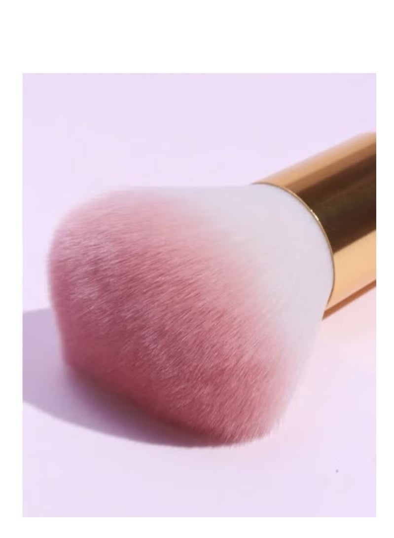 Large Round Makeup Brush – Professional Foundation, Blush & Powder Brush – Portable & Perfect for Daily Use or Travel - Image 3