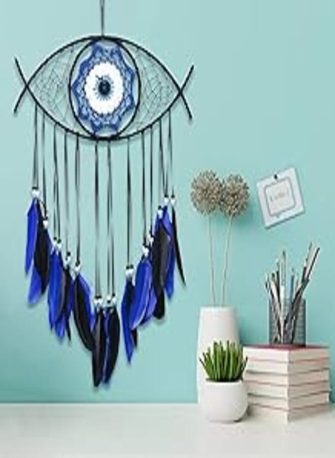 Dream Catcher Bohemian Style Feather Multi Color Wood Fabric Party Decor Black 65cm*40cm 