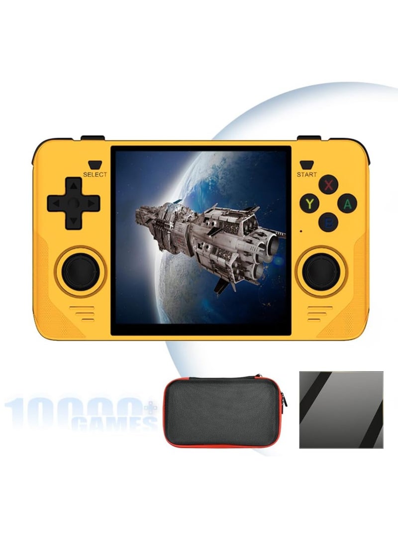 Powkiddy RGB30 Handheld Game Console 4.0 inch Pro Retro Games Consoles Classic Video Games System Built-in Rechargeable Battery Gaming Consoles (Yellow, 128G) - Image 1