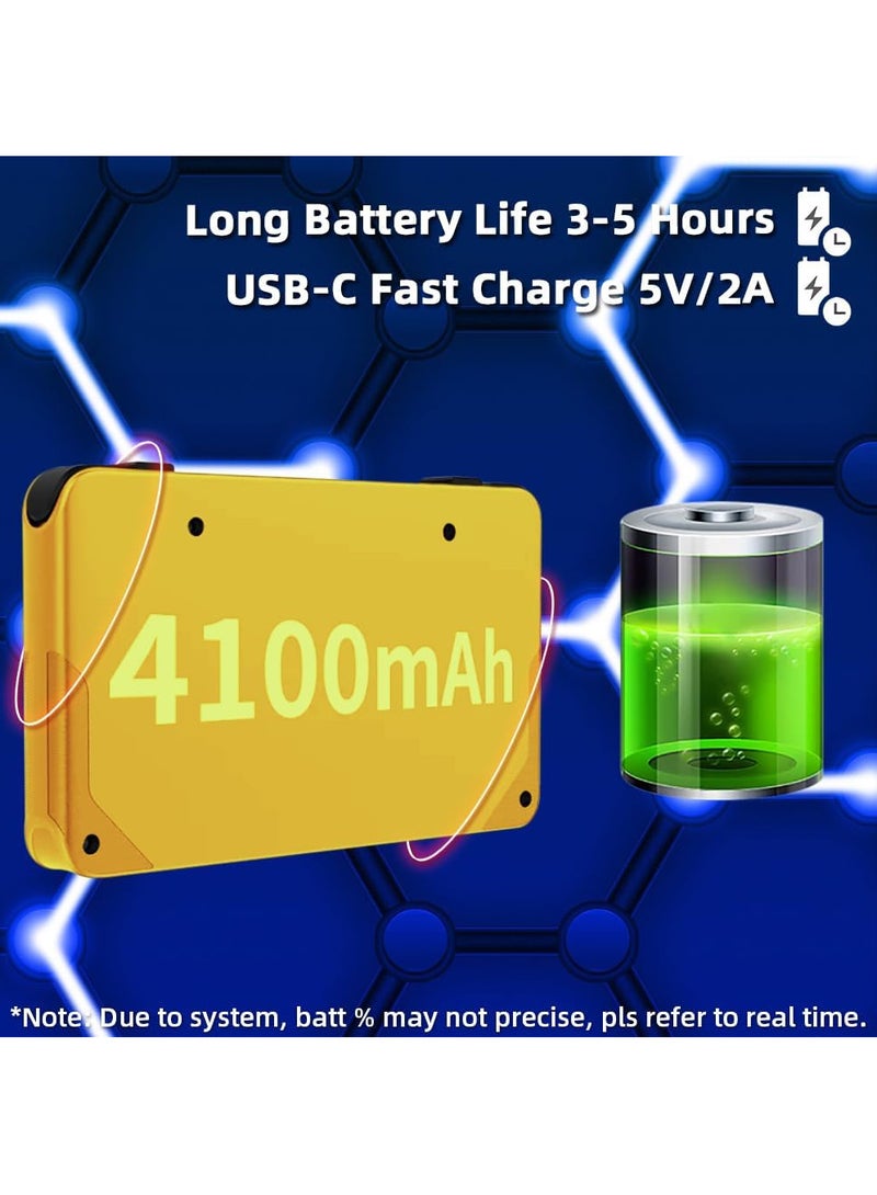 Powkiddy RGB30 Handheld Game Console 4.0 inch Pro Retro Games Consoles Classic Video Games System Built-in Rechargeable Battery Gaming Consoles (Yellow, 128G) - Image 3