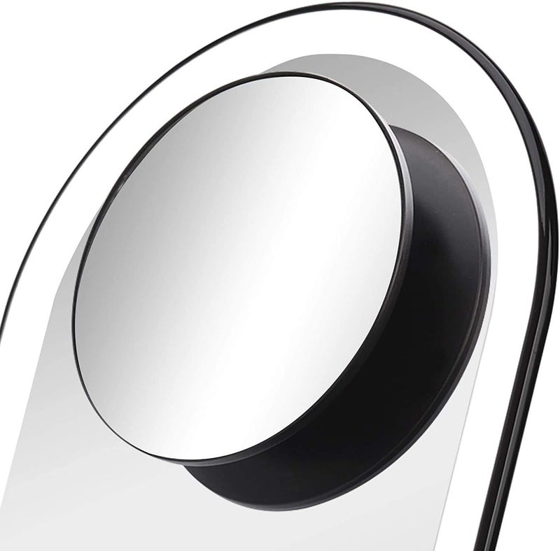 Fancii Lara Detachable 10X Magnifying Mirror, Magnetic Attachment - Compatible Vera Vanity Mirrors (not Included) - Lara (Obsidian) FC-VOMA10XB