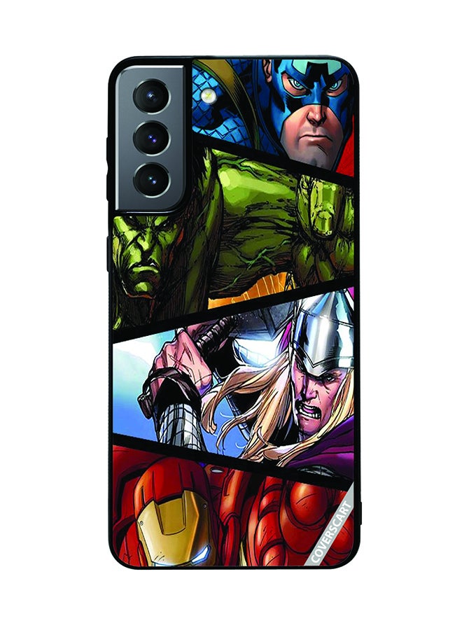 COVERSCART Protective Case Cover For Samsung Galaxy S21 Plus 5G Action Heroes In 1 Design Multicolour