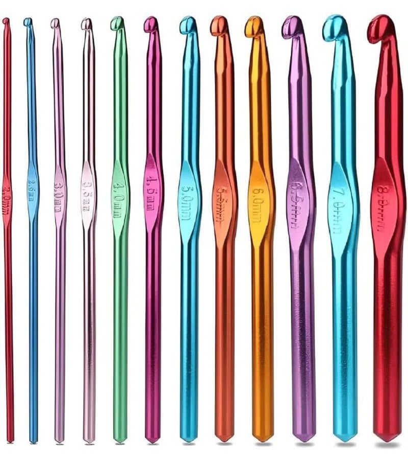 VRB Dec 12pcs Crochet Needles, Knitting Needles, Crochet Kit, Crochet Hook, Knitting Kit, Needle Set, Knitting Needle Set, Crochet Needle, Crochet Set, Crochet Hook Set for Crocheting. (12Pcs Crochet Needle) - Image 1