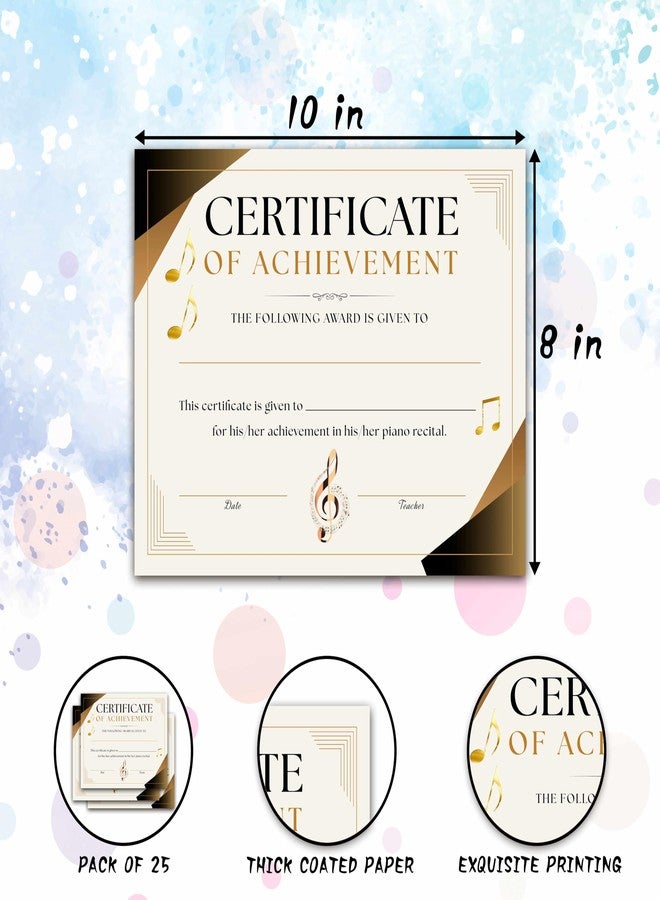 Gihyan Music Achievement Certificate, Certificates of Achievement Award, Music Awards of Completion Gifts for Honor Music Students, Music School Graduation Gifts, 25 Pcs Awards Certificates -07 - Image 2