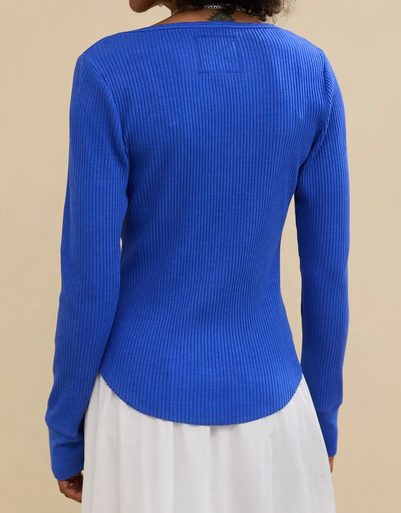 Aerie Aerie Essential Henley Layering T-Shirt