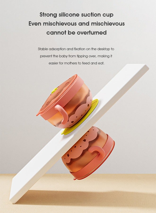 Star Core 5 Pcs Baby Feeding Set, Food-grade Material Baby Tableware Set, Baby Cutlery and Plates Set, Non-Slip Infant Dinnerware Set, Baby Self Feeding Utensils - Image 2