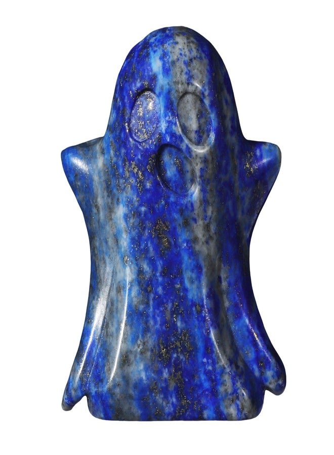 Artistone Lapis Lazuli Ghost Figurine Hand Carved Gemstone Crystal Statues Reiki Healing Stone Halloween Carnival Party Decor - Image 1