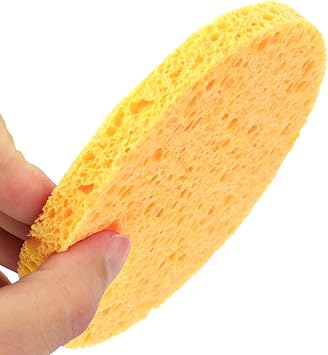 HEALIFTY 50Pcs Sponge Pad Cellulose Compress Puff Facial Washing Sponge Face Care Cleansing RoundSkin Color - Image 2