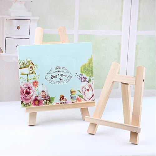 DSHE Small Tabletop Display Stand 8 inch Wooden Table Top A-Frame Artist Easel Canvas Photo Picture Sign Holder Stand - Image 4
