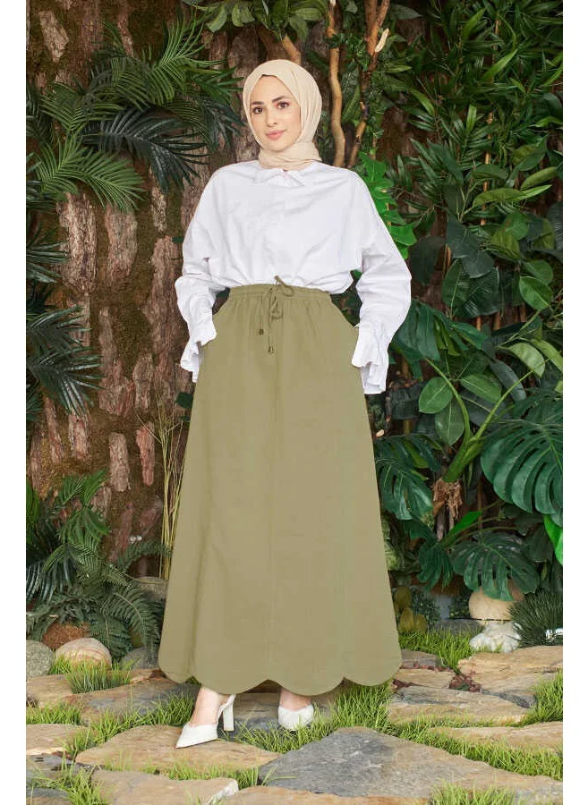 Neways 2273-PIECE Elastic Skirt Khaki