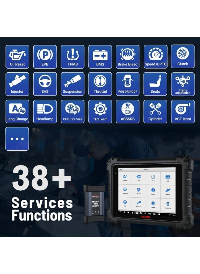 Autel - Autel MaxiSys MS909 Smart Diagnostics Tool, 2025 New Motor TruSpeed Same as MS919 MSUltra, TSB, Repair Tips, Topology 2.0, Up of Elite 2 PRO, ECU Programming/Coding, 40+ Service, 3K+ Active Tests - Image 1