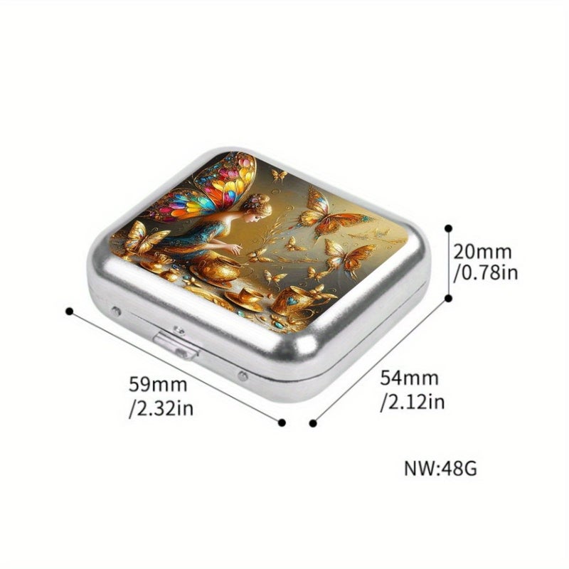 Metallic Color Butterfly Mini Ashtray Portable Outdoor Pocket Car Smoking Accessories - Image 2