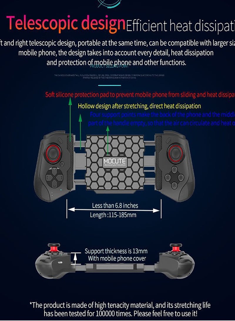 Mobile Game Controller Android PC for iPhone 15/14/12/11 Wireless Game Controller iPad MacBook Samsung Galaxy S22/S21/S20 Ultra Tablet PC-18+hours battery life - Image 2