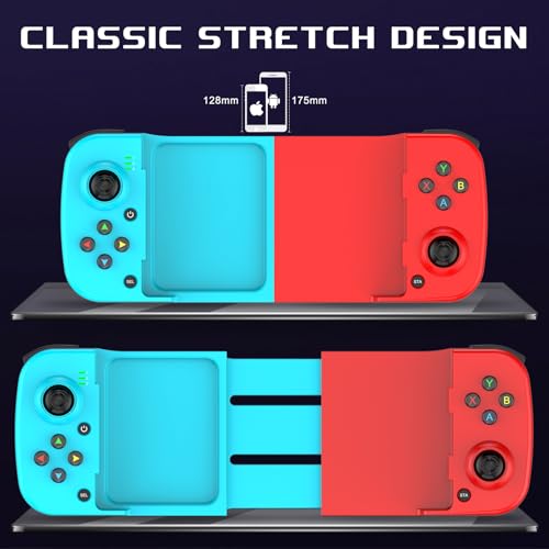 Megadream Mobile Game Controller Gamepad for iPhone iOS Android PC: Works with iPhone 16/15/14/13/12/11, iPad, Samsung Galaxy, TCL, Tablet, Call of Duty, Diablo Immortal - Directly Play (Blue+Red2) - Image 5