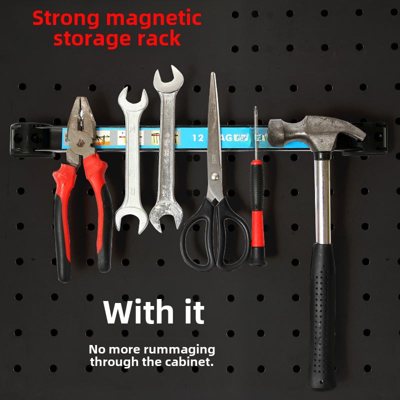 Strong magnetic force tool strip magnetic sticker magnet hardware knife kitchenware iron product storage magnetic rack magnetic tool holder(12-inch magnetic tool holder) - Image 4