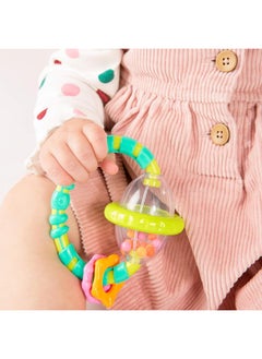 Bright Starts Bright Starts Grab & Spin Baby Rattle & BPA-Free Teether Toy, Ages 3 Months+  - Image 2