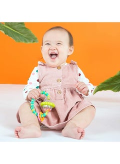 Bright Starts Bright Starts Grab & Spin Baby Rattle & BPA-Free Teether Toy, Ages 3 Months+  - Image 1