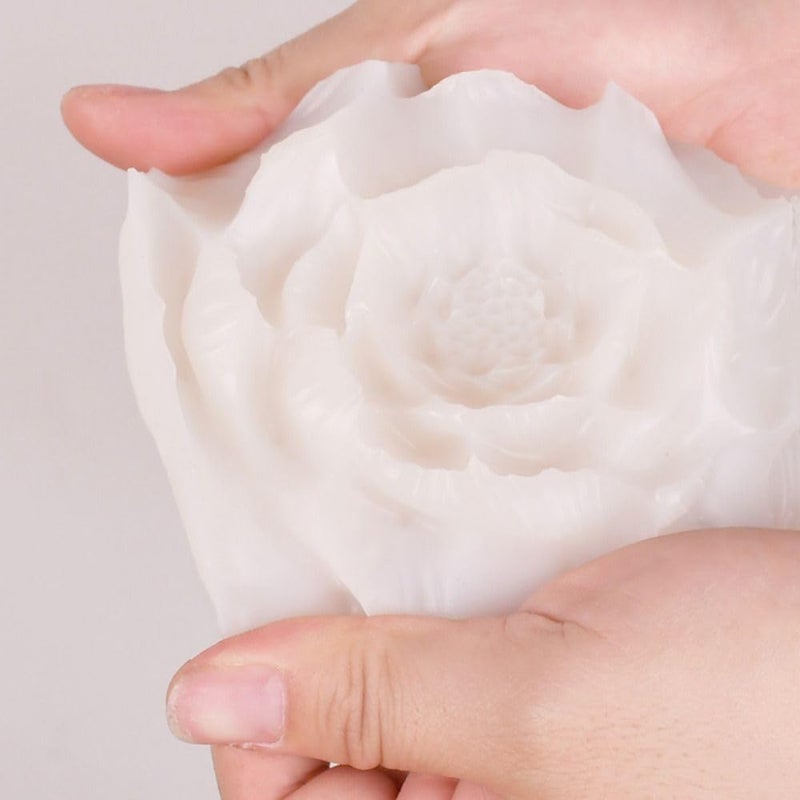 Skytail Skytail Lotus Chrysanthemum Flower Silicone Candle Mould for Making Scented Candle Wax Waxmelts Aromatherapy Chocolate Candy Cake Decoration Cupcake Resin Crafts Home Decor Party Gifts Molds Soap  - Image 4