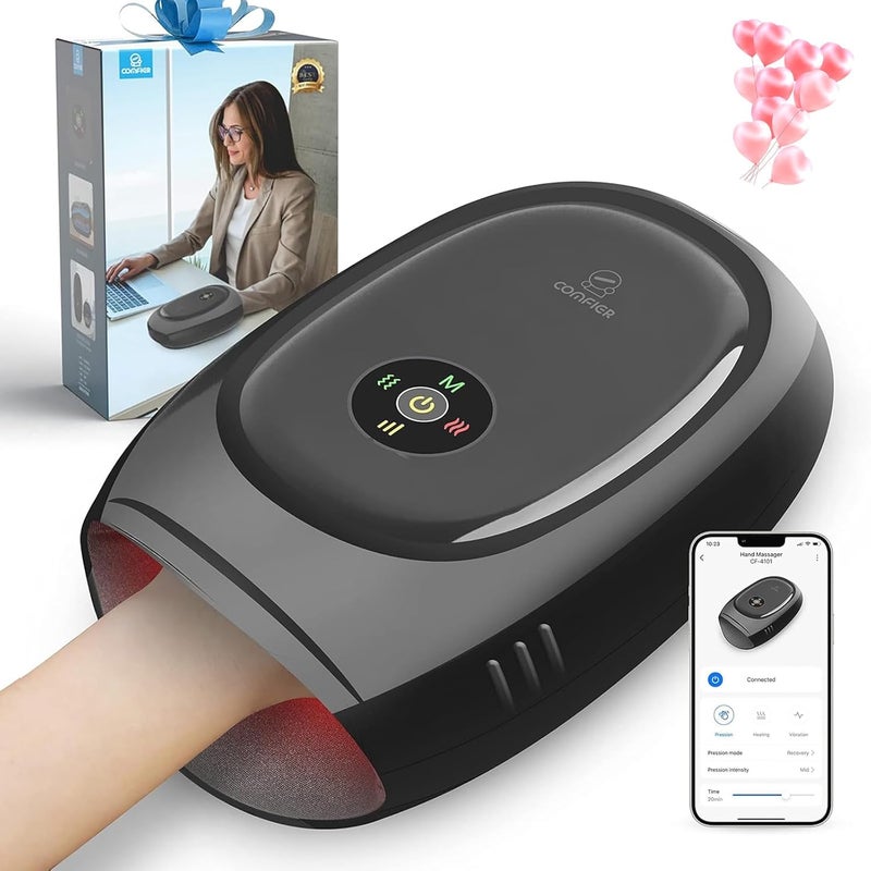 COMFIER Smart Hand Massager MachineAPP ControlHand Massage with Heat and CompressionMassager for ArthristisCarpal TunnelHand Wrist Finger Massager3 Heat Levels3 IntensitiesGifts for WomenMen - Image 1