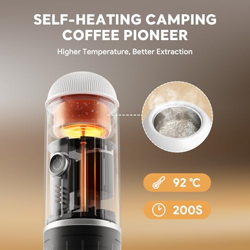 RECAFIMIL Portable Electric Espresso Coffee Maker for Ground Coffee & NS Capsule Espresso Machine Fast Self-Heating Technology‌ with USB-C Perfect for RV, Hiking, Camping, Office & On-the-Go Lifestyles, White - Image 4