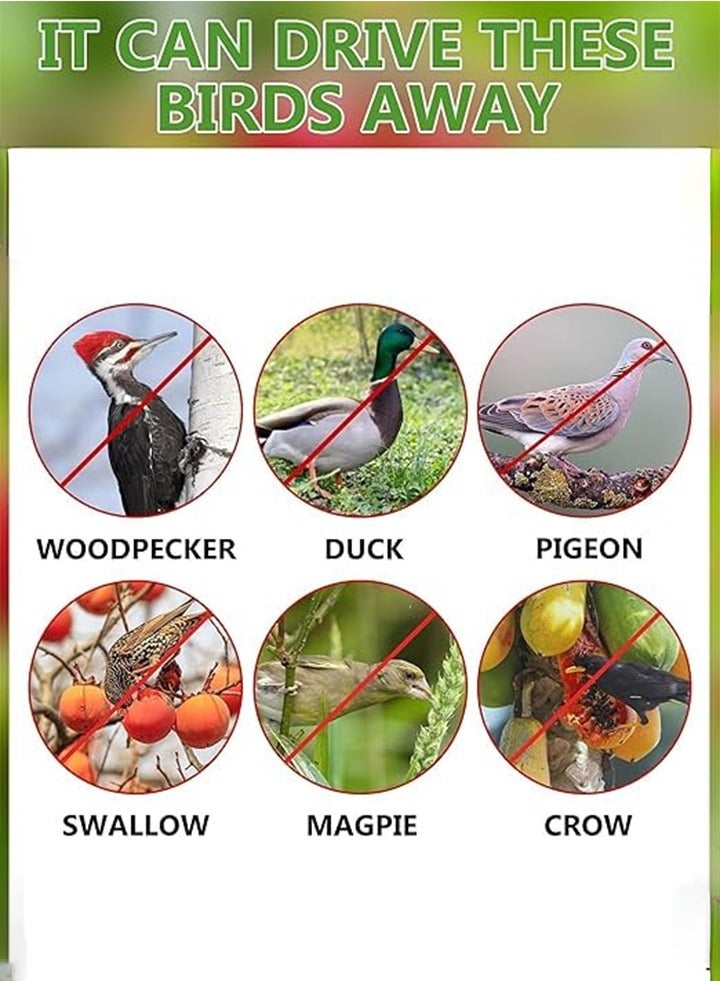 3 Pieces,Anti Bird,Pigeon Repellent Tape Bird Scare Tape Flashing Reflective Tape Double sided Bird Repeller Pest Control Ribbon, 80m x 2.4cm,Garden Tools for Gardens and Farms - Image 5