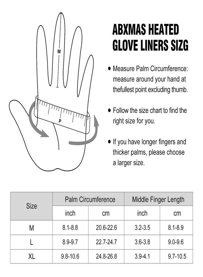 ABXMAS Heated Gloves Hand Warm Unisex, M - Image 5