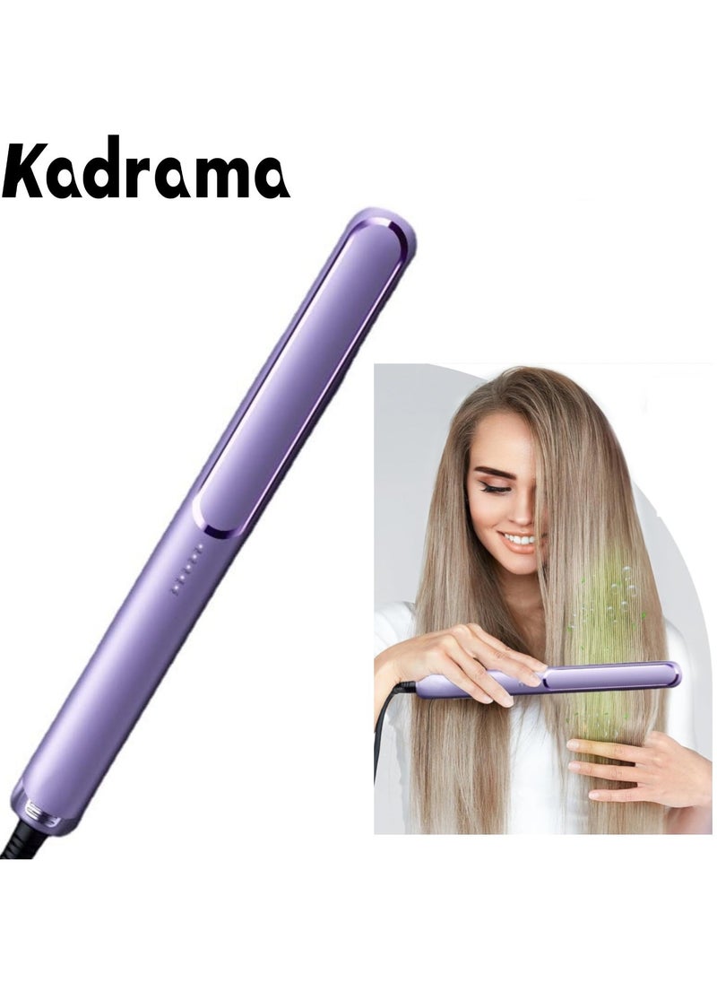 KADRAMA - Hair Straightener or 30mm Curling Iron  2 in 1 , Anion Hair Care, 5-Gear Temperature 140°-230°, Fast Heat-up, Long-lasting Modeling for Hair Styling(Purple) - Image 1