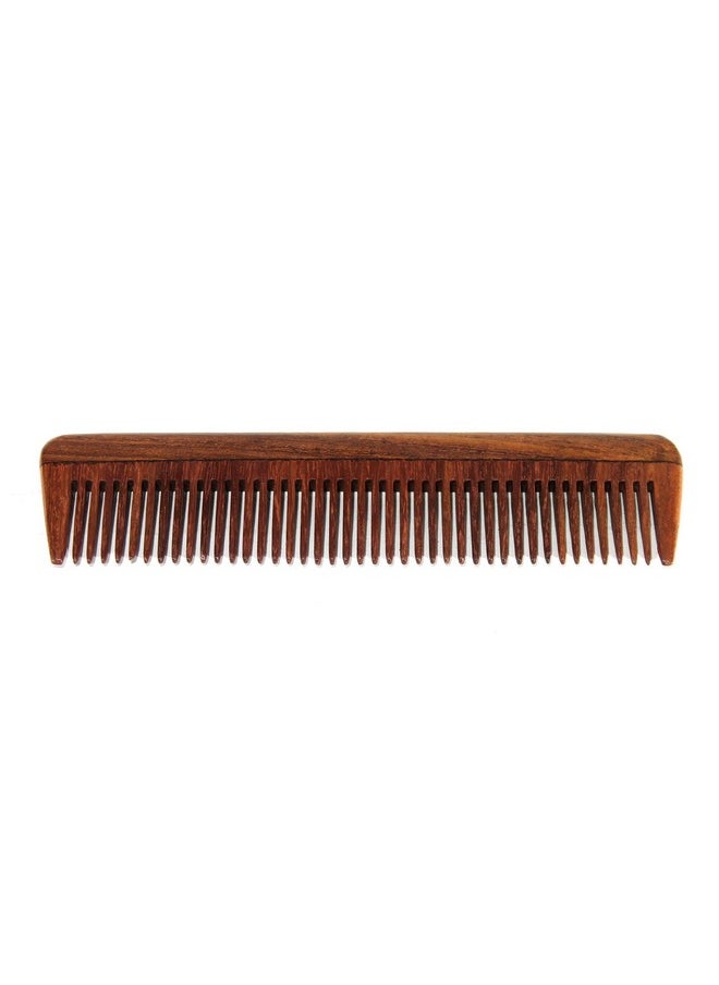 ESPLANADE eSplanade Wooden Pocket Comb for Men & Women - Sheesham Wood Handmade Anti-Static Hair Beard Comb - Brown - 5" Inches 