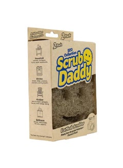 Scrub Daddy Eco Collection Biodegradable EcoMesh Non-Scratch Scrubber Brown 6 x 4.05 x 1.9 cm 1025284  - Image 2