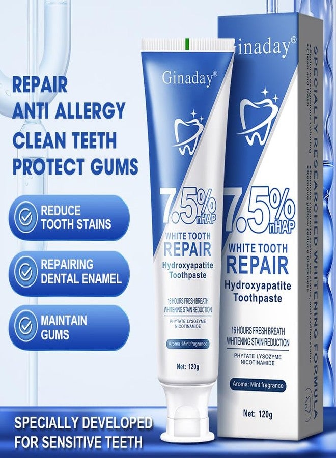 ZTSGU Hydroxyapatite Toothpaste, Deep Cleaning Care Oral Health for Enamel Protection and Tooth Strengthening Fresh Breath. (1Pcs - Image 3